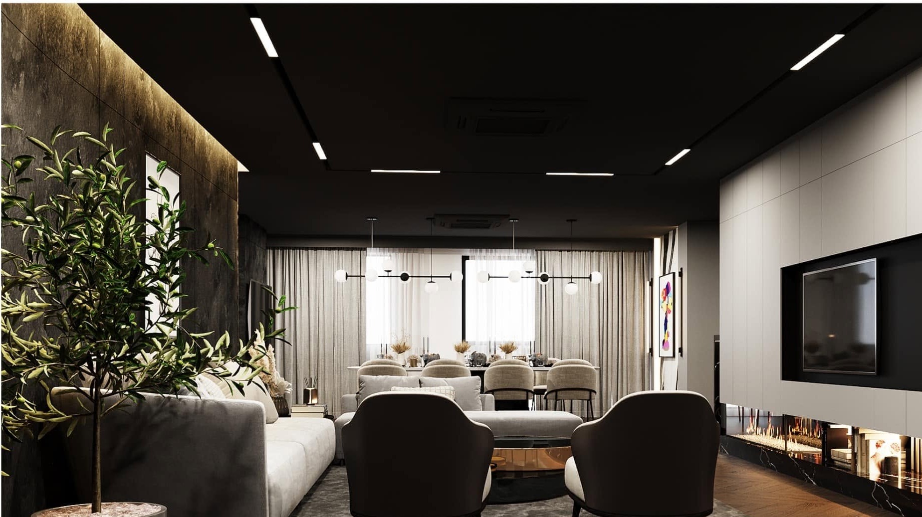 ภาพออกแบบ 3D Penthouse 223 ตารางเมตร President Park Sukhumvit 24