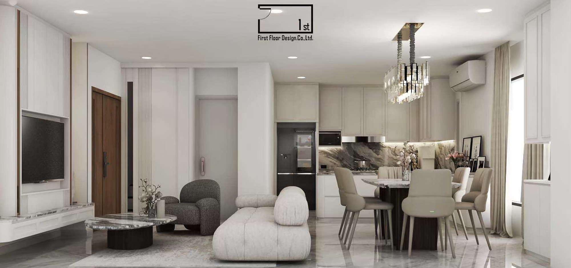 ภาพออกแบบ 3D บ้านพักอาศัย K’Top บ้านกลางเมือง กัลปพฤกษ์